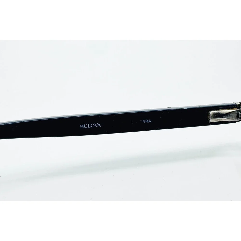 Bulova Eyeglasses Mens Black Rectangular Metal Frames 59-17-150